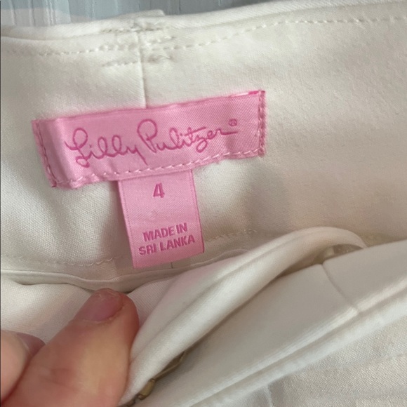 Lilly Pulitzer Chantal Stretch Dinner Pants in Ivory Size 4 - Picture 7 of 9
